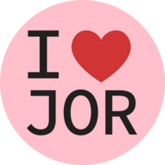 I Love Jordan Typography Sticker