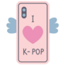 I Love KPop Phone With Wings Sticker