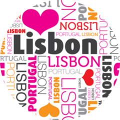 I Love Lisbon Portugal Seamless Typography Sticker