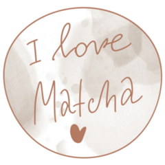 I Love Matcha Circle Sticker