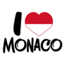 I Love Monaco Text Sticker