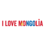 I Love Mongolia Typography Sticker