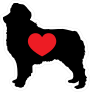 I Love My Australian Shepherd Silhouette With Heart Sticker