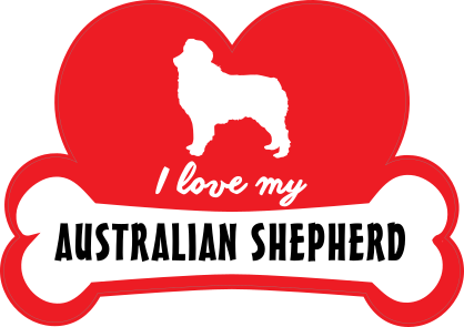 I Love My Australian Shepherd Sticker