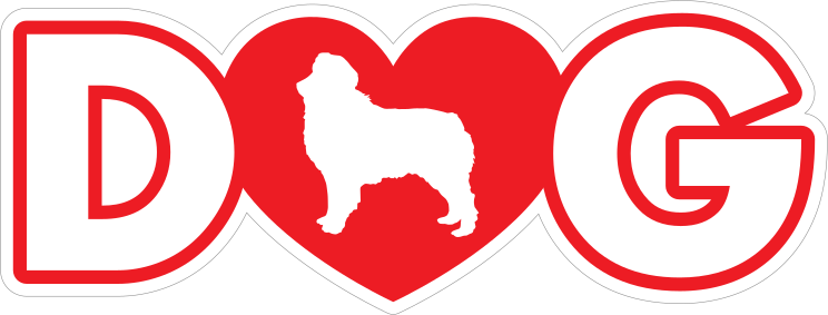 I Love My Australian Shepherd With Heart For Letter O Sticker