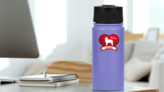I Love My Australian Shepherd With Shaded Heart Sticker on a Water Bottle (New) example