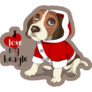 I Love My Beagle Sticker