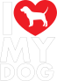 I Love My Beagle Text With Heart Sticker