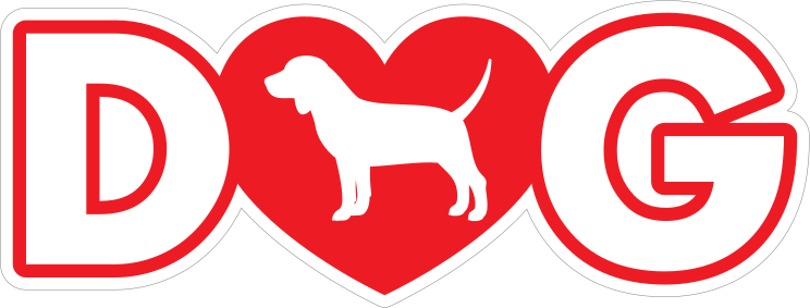 I Love My Beagle With Heart For Letter O Sticker