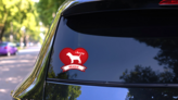 I Love My Beagle With Shaded Heart Sticker on a Rear Car Window (New) example