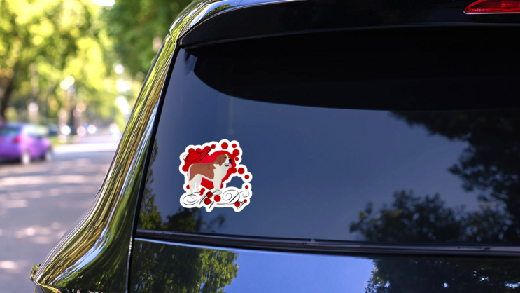 I Love My Bernard Sticker on a Rear Car Window (New) example