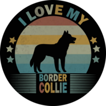 i Love My Border Collie Sticker