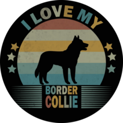 i Love My Border Collie Sticker