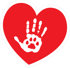 I Love My Cat Heart With Palm And Paw Sticker