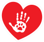I Love My Cat Heart With Palm And Paw Sticker