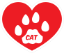 I Love My Cat Heart With Paw And Text Sticker