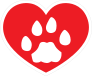 I Love My Cat Heart With Paw Sticker