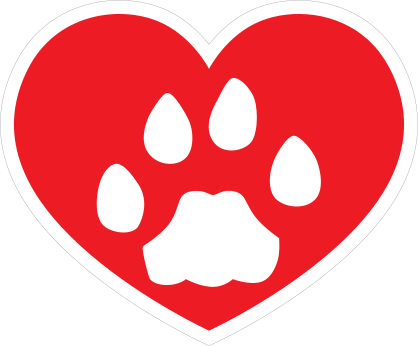I Love My Cat Heart With Paw Sticker