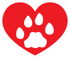 I Love My Cat Heart With Paw Sticker