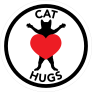 I Love My Cat Hugs With Heart Circle Sticker