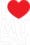 I Love My Cat Text With Heart Sticker