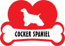 I Love My Cocker Spaniel With Dog Bone And Heart Sticker