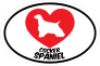 I Love My Cocker Spaniel With Heart Oval Sticker