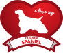 I Love My Cocker Spaniel With Shaded Heart Sticker