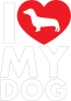 I Love My Dachshund Text With Heart Sticker