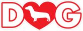 I Love My Dachshund With Heart For Letter O Sticker