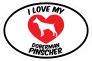 I Love My Doberman Pinscher Text With Heart Oval Sticker