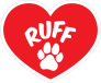 I Love My Dog Heart With Ruff And Paw Sticker