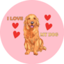 I Love My Dog Sticker