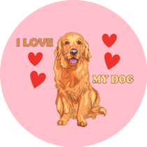I Love My Dog Sticker