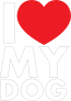 I Love My Dog Text With Heart Sticker