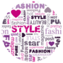 I Love My Fashion Style Pattern Sticker