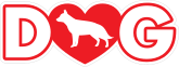 I Love My German Shepherd With Heart For Letter O Sticker
