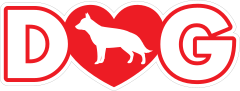 I Love My German Shepherd With Heart For Letter O Sticker