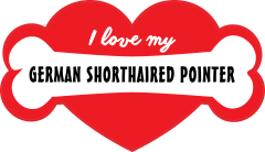 I Love My German Shorthaired Pointer Die Cut Sticker