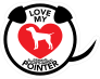 I Love My German Shorthaired Pointer Puppy Heart Sticker