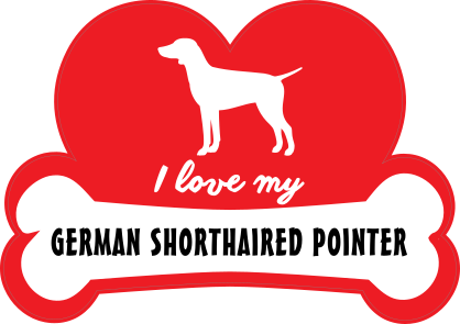 I Love My German Shorthaired Pointer Sticker