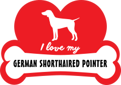 I Love My German Shorthaired Pointer Sticker