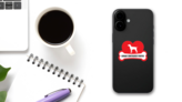 I Love My German Shorthaired Pointer With Dog Bone And Heart Ma on a Phone (New) example