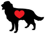 I Love My Golden Retriever Silhouette With Heart Sticker