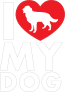 I Love My Golden Retriever Text With Heart Sticker