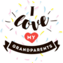 I Love My Grandparents Typography Sprinkle Sticker