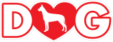 I Love My Great Dane With Heart For Letter O Sticker