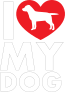 I Love My Labrador Text With Heart Sticker