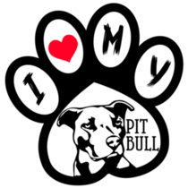 I Love My Pit Bull Sticker