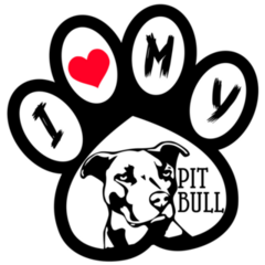 I Love My Pit Bull Sticker